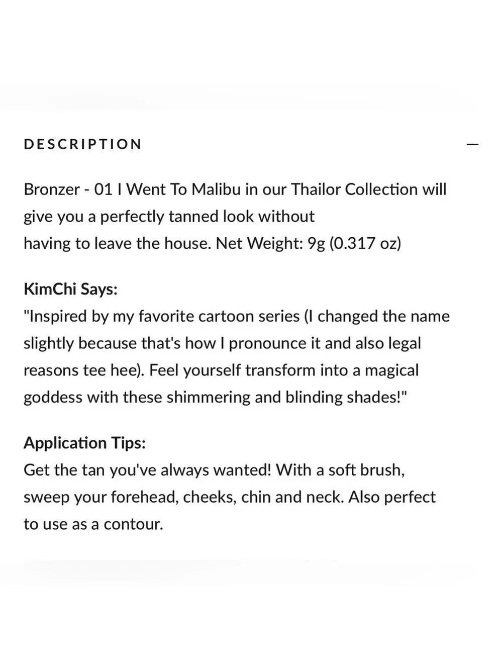 KimChi Chic Beauty Thailor Bronzer 01 I Went to Malibu Heart-Shaped Compact